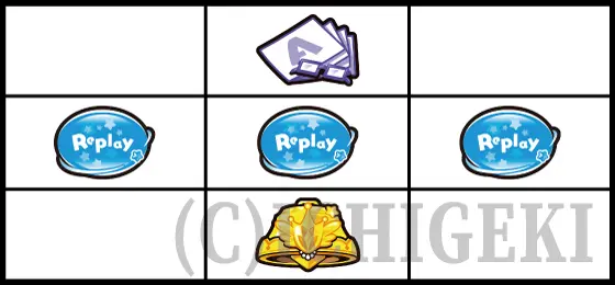 LBパチスロ1000ちゃんAの中押し中押し1000ちゃん枠下下(リプレイ停止)