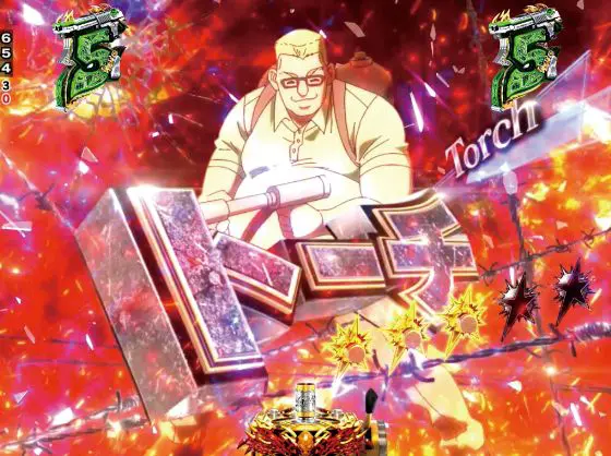 パチンコPブラックラグーン4 EXTRA BULLET 129ver.のレヴィVSトーチ画像