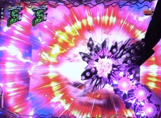 パチンコPブラックラグーン4 EXTRA BULLET 129ver.のバトルギミック作動画像