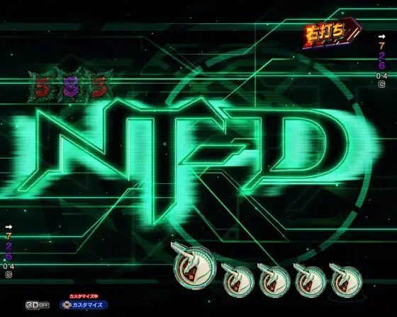 パチンコ Pフィーバー機動戦士ガンダムユニコーン再来 99ver.のNT-D連続予告