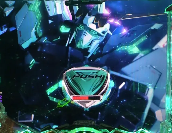 パチンコPフィーバー機動戦士ガンダムユニコーン再来 99ver.の覚醒バトル当落告知