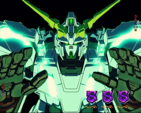 パチンコ Pフィーバー機動戦士ガンダムユニコーン再来 99ver.の全回転リーチ