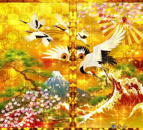 パチンコP花の慶次～裂 蓮極129ver.の発展襖演出画像