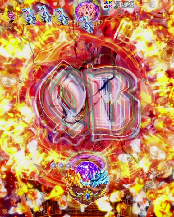 パチンコPクイーンズブレイド4 ナナエルver.のクイーンズバイブ予告画像