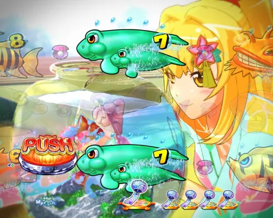 P海物語 極JAPANの金魚鉢リーチの画像