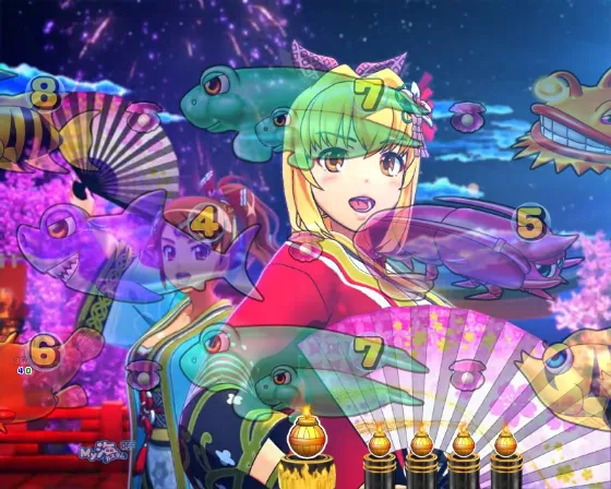 P海物語 極JAPANの扇子リーチの画像