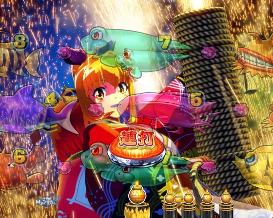 P海物語 極JAPANの手筒花火リーチの画像