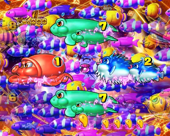 P海物語 極JAPANの魚群予告の画像