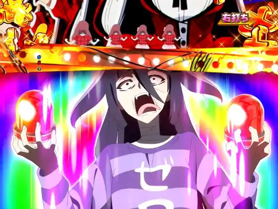 パチンコPゾンビランドサガの七福ヘドバンRUSH中たえ画像