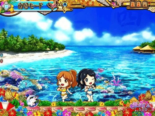 パチンコPAコマコマ俱楽部with坂本冬美 89STver.の南国モードの画像