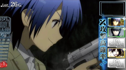パチスロAngel Beats!の天使救出作戦中の攻撃画面