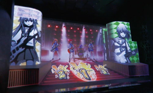 パチスロAngel Beats!のプロジェクションマッピングのライブ映像イメージ画像