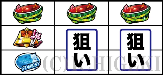 アオハル♪操 Ａ－ＬＩＶＥのスイカ停止時の打ち方手順