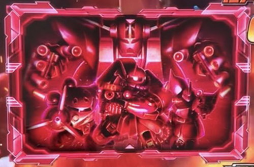 《シャアスロット》シャア専用パチスロ 逆襲の赤い彗星の百式バトル勝利期待度大幅アップカード