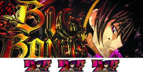 パチスロコードギアス反逆のルルーシュ3のボーナス「BIG BONUS(BB)」