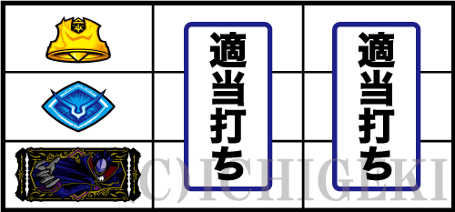 パチスロコードギアス反逆のルルーシュ3の下段黒BAR(ゼロ図柄)停止時の打ち方手順