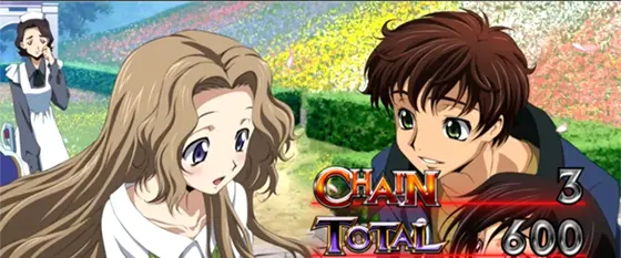 パチスロコードギアス 反逆のルルーシュ3 C.C.&Kallen ver.のAT終了画面(設定2以上確定)
