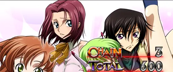 パチスロコードギアス 反逆のルルーシュ3 C.C.&Kallen ver.のAT終了画面(設定4以上確定)