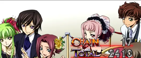 パチスロコードギアス 反逆のルルーシュ3 C.C.&Kallen ver.のAT終了画面(エンディング高設定示唆)
