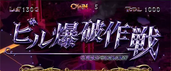 パチスロコードギアス 反逆のルルーシュ3 C.C.&Kallen ver.のAT中の作戦演出「ビル爆破作戦」