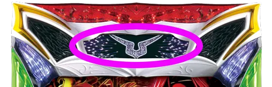 パチスロコードギアス 反逆のルルーシュ3 C.C.&Kallen ver.の上部ギアスパネルフラッシュ