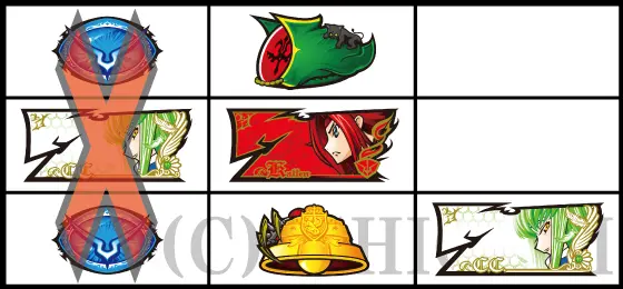 パチスロコードギアス 反逆のルルーシュ3 C.C.&Kallen ver.の通常時のボーナス察知手順(左リールに白7狙い)