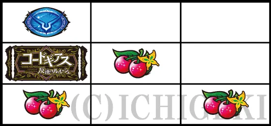 パチスロコードギアス 反逆のルルーシュ3 C.C.&Kallen ver.のチェリーの停止型