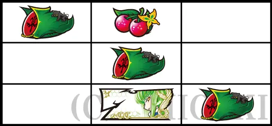 パチスロコードギアス 反逆のルルーシュ3 C.C.&Kallen ver.のチェリーの停止型