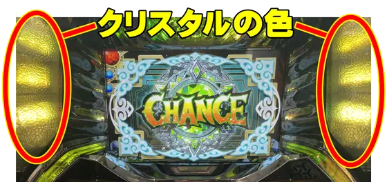 パチスロ ダンジョンに出会いを求めるのは間違っているだろうか2のクリスタル発光(緑色)