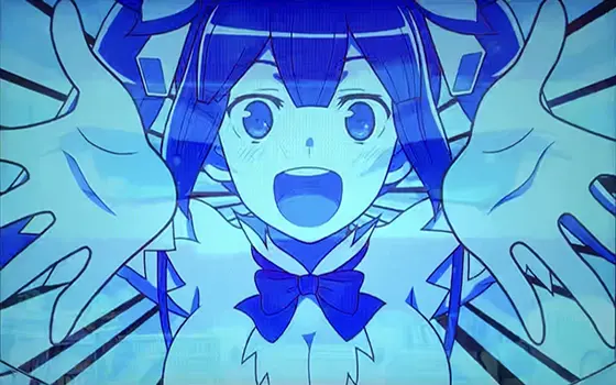 パチスロ ダンジョンに出会いを求めるのは間違っているだろうか２の擬似連演出(青)