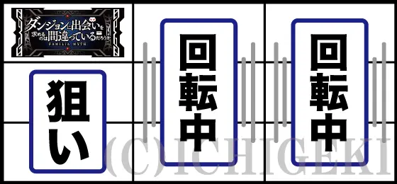 パチスロ ダンジョンに出会いを求めるのは間違っているだろうか２の左リールにBAR狙い手順