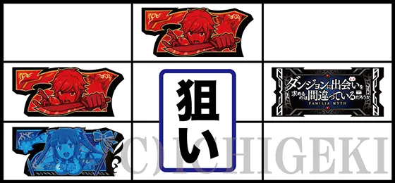 パチスロ ダンジョンに出会いを求めるのは間違っているだろうか２のボナ察知手順①