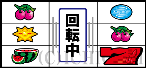 パチスロディスクアップ2の左リール「赤7狙い」時のリーチ目