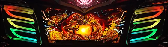 ドラゴンハナハナ～閃光～[25パイ]のフェザーランプ 虹