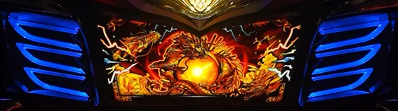 ドラゴンハナハナ～閃光～[25パイ]のフェザーランプ 青