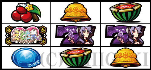 SLOTえとたまのリーチ目の停止型