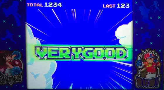 ファミスタ回胴版‼の目押し成功時「VERY GOOD」