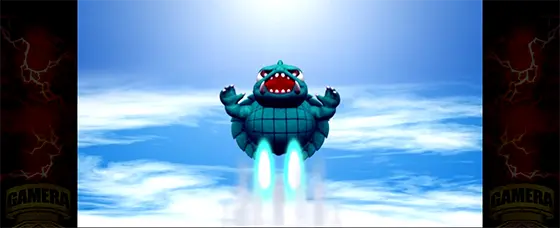 パチスロ ガメラ2の発展演出「上空パターン」