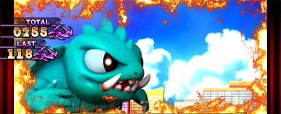 パチスロ ガメラ2の炎エフェクト演出
