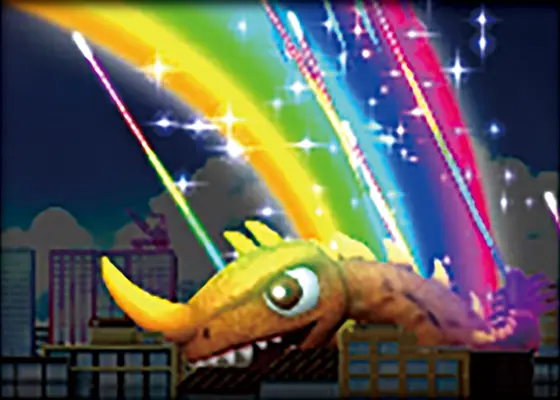 パチスロ ガメラ2の敵攻撃「ジャイガー強攻撃」