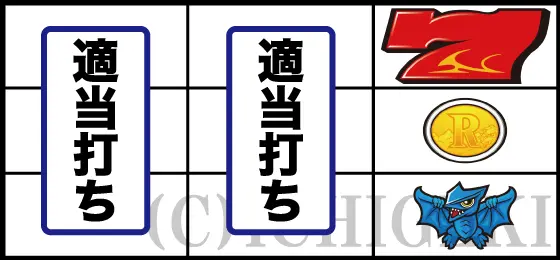 パチスロ ガメラ2のチェリー停止時の打ち方手順