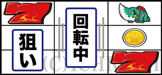 パチスロ ガメラ2のギロン停止時の打ち方手順