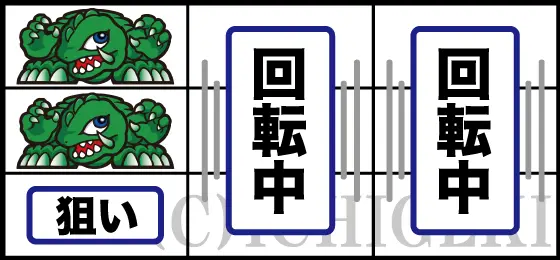 パチスロ ガメラ2の順押しで2連ガメラ狙い手順