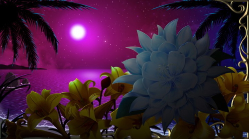 パチスロ 月華 雅の紫背景
