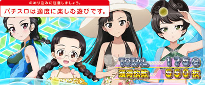 パチスロガールズ＆パンツァー 劇場版のAT終了画面