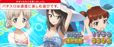 パチスロガールズ＆パンツァー 劇場版のAT終了画面