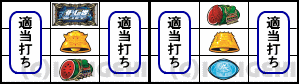 パチスロ北斗の拳 天昇の中段ベル停止時
