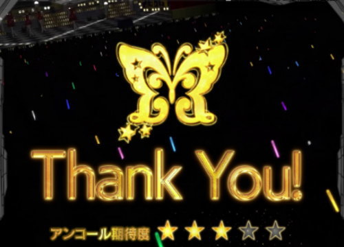 パチスロ アイドルマスター ミリオンライブ！の楽曲(Thank You!)の画面