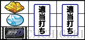 パチスロ頭文字DのBAR下段停止時