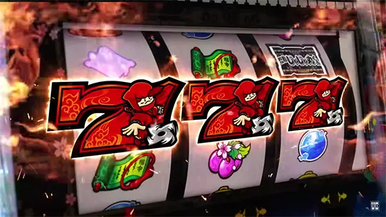 SLOT忍者じゃじゃ丸くんのビッグボーナス当選画面